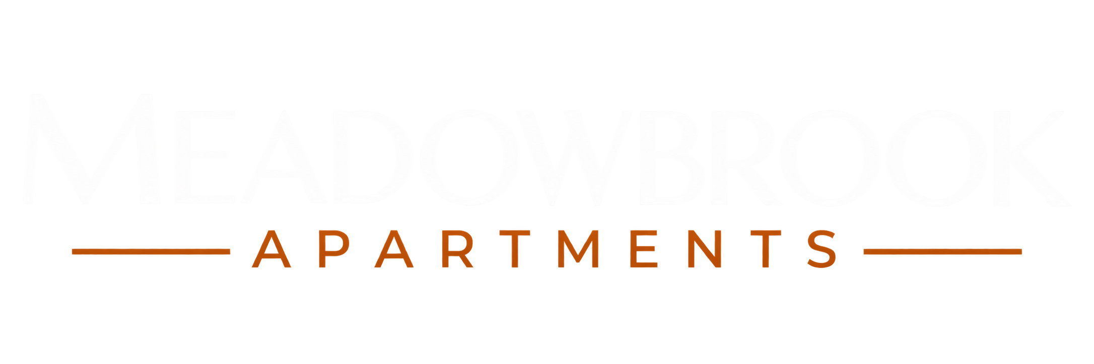 The image is a logo for Meadowbrook Apartments.